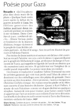 Poésie pour Gaza - Article paru dans Le Courrier le 12 décembre 2025 (cliquer ICI)